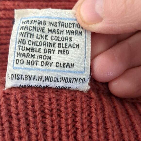 Woolco Thick Knit Open Front Cardigan Sweater Women's Regular Size Large - Picture 8 of 8